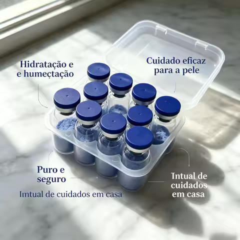 (Cap Color Varies) High-Purity 50/100mg GHK-Cu Copper Peptide Lyophilized Powder, for Sensitive Skin