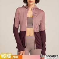 [Icebreaker] Free > Women's Light Warm Hooded Merino Wool Jacket 200 DESCENDER Thin Brushed IBBA56YN