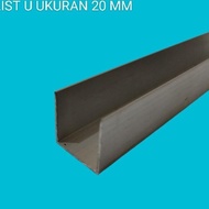 GROSIR LIST U ALUMUNIUM BUAT TALI AIR UKURAN 2 CM X 2CM BAGUS