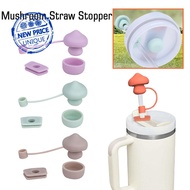 Silicone Mushroom Straw Cover Cap Kit Straw Topper Dust Plugs Set for Stanley Tumbler Reusable I3E6