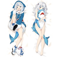 Anime Vtuber Gawr Gura Dakimakura Pillow Case Otaku Waifu Bedding Hugging Body Throw 2-Sided Print P