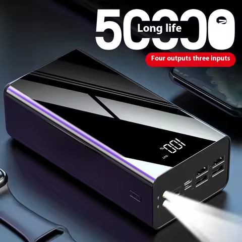 Power Bank 50000mah Portable Fast Charging Poverbank Mobile Phone External Battery Charger Powerbank