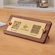 Classy Customized WeChat Alipay QR Code Display Card Standee Table Decoration Payment QR Code Money 