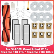 เหมาะสำหรับหุ่นยนต์ Xiaomi X10 Mijia Omni + / Dreame S10 Pro / Dreame L10s หุ่นยนต์อัลตร้าอะไหล่แปรงตัวกรอง Hepa ซับด้านหลัก