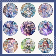 Genshin Impact 58mm Game Brooch Pin Anime Ayaka Faruzan Yae Miko Venti Cosplay Badge Accessories Clothes Backpack Decoration Gifts