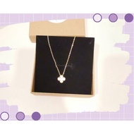 White Four Leaf Clover Necklace