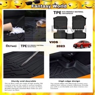 DSTWEI TPE Car Mat Car Carpet Karpet Kerete TPE compatible for TOYOTA VIOS 2023-2025 Carmat Car Floo