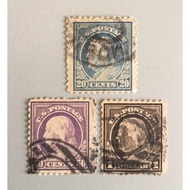 1912-17 USA Old Used Stamps 20c, 50c & $1