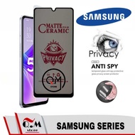 LAYAR Samsung M32 Ceramic Anti-Scratch / M22 Matte Series Privacy Screen Protector Black