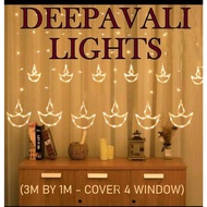 🌙Deepavali Decor Light 4M 138LED Anchor Curtain String Lights Fairy Night Light Diwali LED Party Decoration Lighting