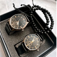 Jam Tangan Charles Delon Couple Hitam