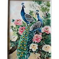 Junk Ship Painting Auspicious Watercolor Size A4/27x30cm Bond Paper Put It In A Frame Beautifully De