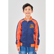 Mossimo Kids Edmark Orange Blue Varsity Jacket