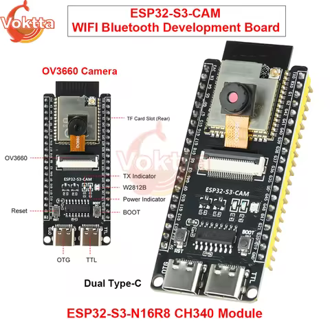 ESP32-S3-CAM Development Board WIFI Bluetooth Core Board OV3660 Camera Module Onboard ESP32-S3-N16R8