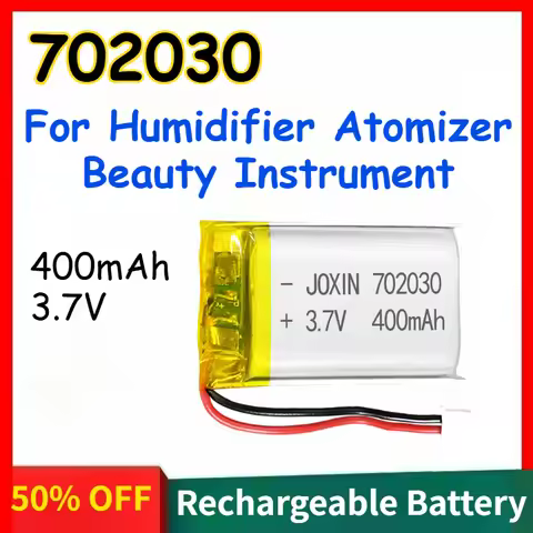 702030 Large Capacity Lithium Battery 3.7V 400mAh for Humidifier Atomizer Beauty Instrument Recharge
