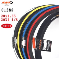 Cst bicycle tire 20 inch color tire 20*1.35 bicycle accessories 451 20x1 1/8 small diameter folding wheel bicycle tire