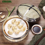 COOLGIRL Steamer Basket Woven Bamboo Gift Idea Bao Buns Kitchen Gadget Dim Sum Steam Basket Food Ste