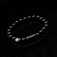 สร้อยข้อมือพลอยนิล (Black Spinel) และกัลปังหาดำ (Black Gorgonian Sea Fan Bangle) พลอยแท้ จากประเทศบร