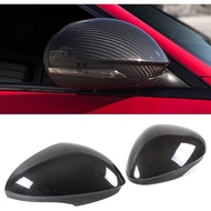 Real Carbon Fiber Side Mirror Cover Caps Compatible For 2017-2024 Alfa Romeo Giulia Quadrifoglio