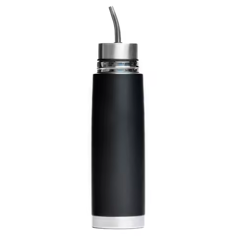 New Self-Serving Stainless Steel Mate Bottle, 2-in-1 Thermal Mate Cup with Built-in Bombilla, Yerba 