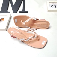 Sandal Hak Heels Kaca Anak Model Jepit Kepang Cantik KC-0032 High Heels Wanita / high Heels / Heels