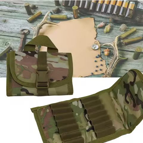 Outdoor Tactical Gun Bag 14 Round Miniature Ammunition Military Molle Pouch Case Reloads Magazine St