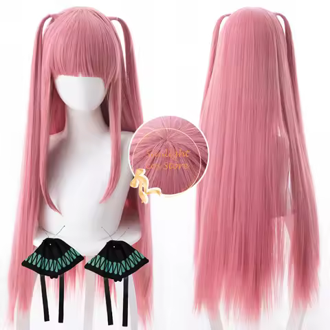 Anime Nakano Nino Cosplay Wig 90cm Long Pink Wigs Heat Resiatant Synthetic Hair Women Cosplay Costum