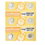 [SG] SUNCOM AG4 SR626SW LR626 377 Alkaline Button Battery (6 Pieces)