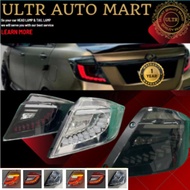 NEW MODEL DRAGON SCALE DESIGN PERODUA BEZZA TAIL LAMP LIGHT BAR RUNNING LED JDM ALBINO SMOKE