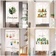 Nordic Style Room Door Curtain for Kitchen Half Height Doorway Curtain Velcro Tape Japanese Style Kitchen Door Curtain Feng Shui Curtain