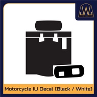Motorcycle IU Sticker Top Front and Back ( Plain Color )