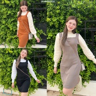 MesubShop Mini Dress Silk Fabric Korean Style Don't Miss It Overalls Knitted Model Gd E503A