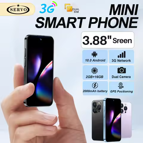 SERVO mini Smartphone 3.88’’ Display 3G WCDMA 2GB+16GB Dual SIM Cards Google Play Face Unlock WIFI G