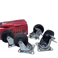 4 pc 2 inch display case wheels, rack wheels, rubber wheels, live brakes, 2 inch wheels, caster cast