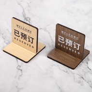 Wooden Ordering Plate Reservation Seat Dining Plate Table Number Plate Dining Table Plate Standing P
