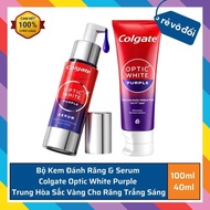 Toothpaste Set & Colgate Teeth Whitening Serum Optic White Purple x IU - Neutralizes yellow color fo