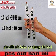 READY STOCK💥 PLASTIK AISKRIM PANJANG/04 x 1½ x 14/PLASTIK AISKRIM