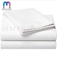 BED-SHEET WHITE SINGLE FLAT N FITTED SHEET AVAILABLE