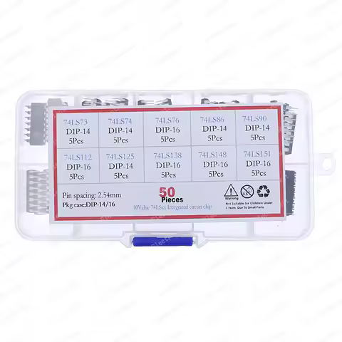 50Pcs/Box IC Integrated Circuit Chip Assortment Kit 74LS73 74LS74 74LS76 74LS86 74LS90 74LS112 74LS1