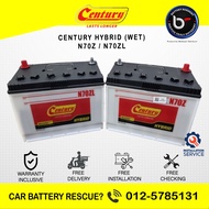 [ Installation Provided ] N70Z | N70ZL | NX120-7L / R ] Century Hybrid WET | Car Battery Bateri Kere