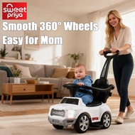 Baby 3 in 1 Push Car With Handle 4 Wheels Music & Lights Ride On Car Kids Kereta Mainan Budak Tahun 