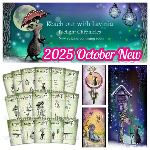 2025 New Releases October Lavinia The Faelight Chronicles Collection Stamp Bundle Elf Stamps DIY Car