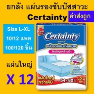 ยกลัง Certainty เซอร์เทนตี้ แผ่นรองซับ แผ่นรองซึมซับ แผ่นรองซับใหญ่ L XL แผ่นรองฉี่ แผ่นรองซับผู้ป่ว