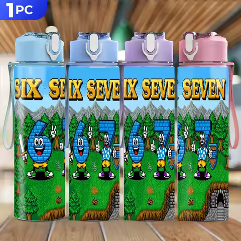 750ml 6/7 Cute Anime Bottle Odor-Free Portable Reusable Canteen Ideal Gift for Independence-Day St-P