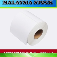 (350pcs/500pcs) A6 Thermal Label Paper Sticker Roll for Thermal Printer Waybill Shipping Label 100mm x 150mm - desofea