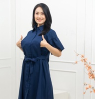 Maternel - Baju Busui Imlek Ayako Kemeja Dress Lengan Puffy Terlaris