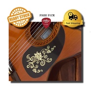 (READY STOCK) Acoustic Guitar Celluloid Pickguard Scratch Plate (Gold or Silver) Gitar Akustik Kalis Calar