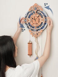 機械鐘錶稀奇物「羅曼音符掛鐘」若客立體拼圖時鐘diy木機械傳動拼裝模型