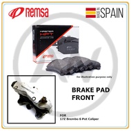 REMSA 17Z (Brembo 6 Pot Caliper) 650ºC High Temp Front Disc Brake Pad