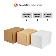 Packlyft Brown Kraft Cake Box 6"x4"x4"